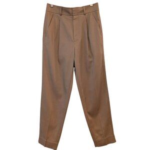 Everlane Womens Size 2 NWT Ash Brown Tencel Way High Pleated Career Taper Pants